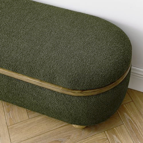 Upholstered Storage Ottoman Bench with Seating for Bedroom and Living Room O441