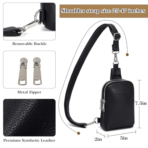 Vegan Leather Crossbody Sling Bag for Women T28896