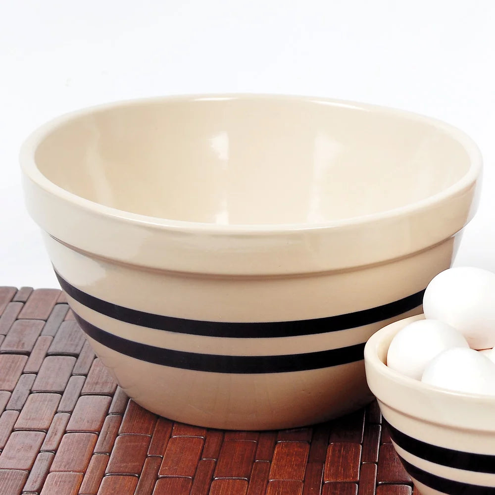 Large Shoulder Bowl with Navy Stripes W42375