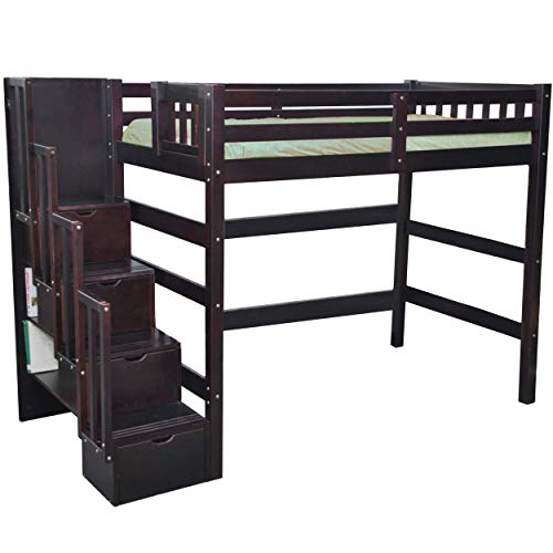 Twin Loft Bed with Storage C9723