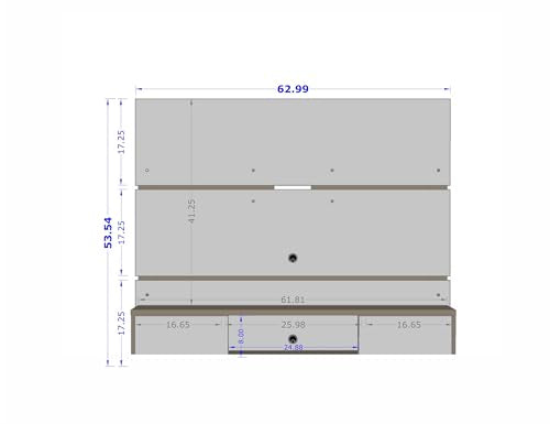 Floating Wall Entertainment Center in Off White and Cinnamon G287365