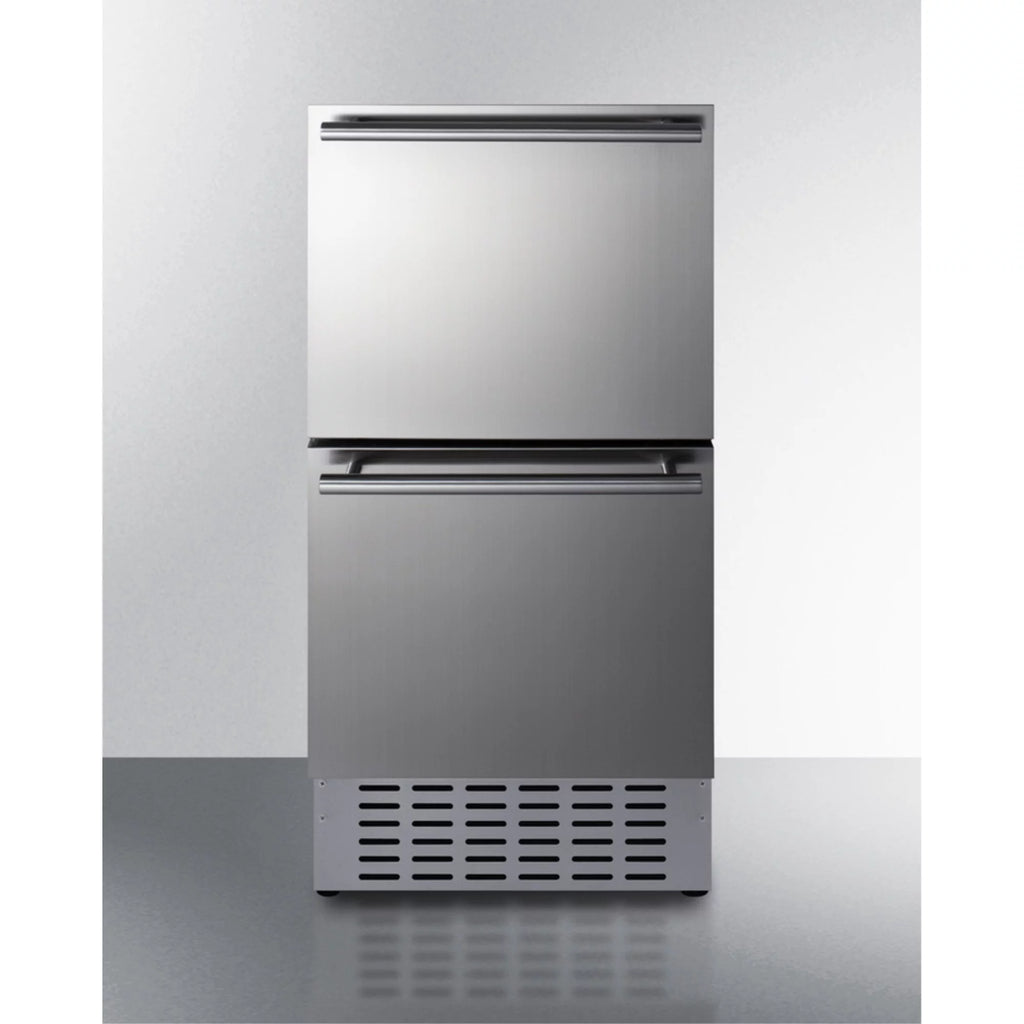 Summit Adrd18h34 18" Wide 3.4 Cu. Ft. Refrigerator Drawer - Stainless Steel