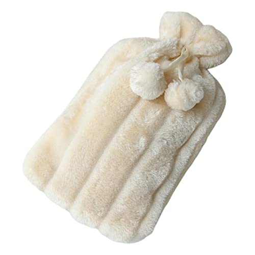 Hot-Water Bag，Hot Water Bottle Bag Practical Rubber Hot Water Bag Hand Feet Warmer Multifunction Hot Water Bottle/Bianco