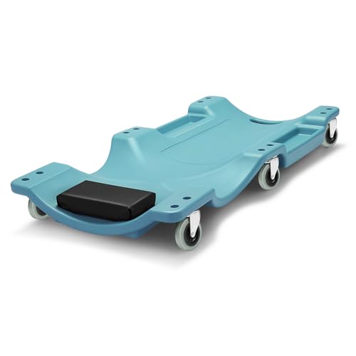 Low Profile Automotive Creeper with Padded Headrest, Red U80837