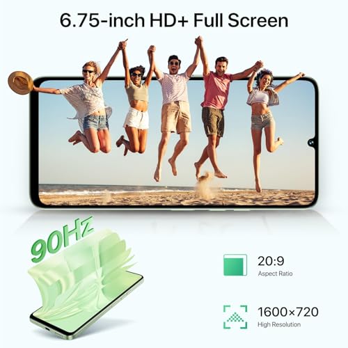 Unlocked 5G Cell Phone, 128GB Expandable, 50MP Camera, 6.75" 90Hz Display, Dual SIM Y561