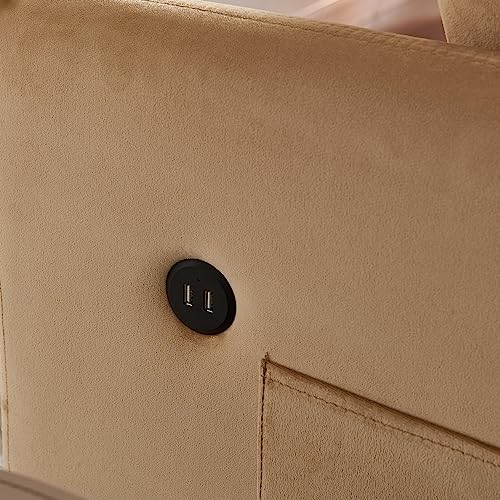 Convertible Sleeper Sofa Chair 3-in-1 Pull-Out Bed, Velvet Loveseat I161330