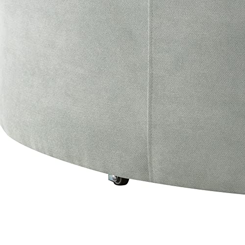 Oversized Swivel Barrel Chair with Storage Ottoman and 4 Pillows B264526