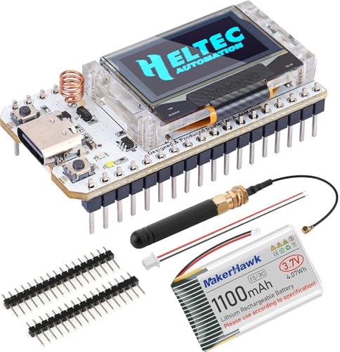 ESP32 LoRa V3 Development Board with 915MHz Antenna and 1100mAh Battery Case Set A534611
