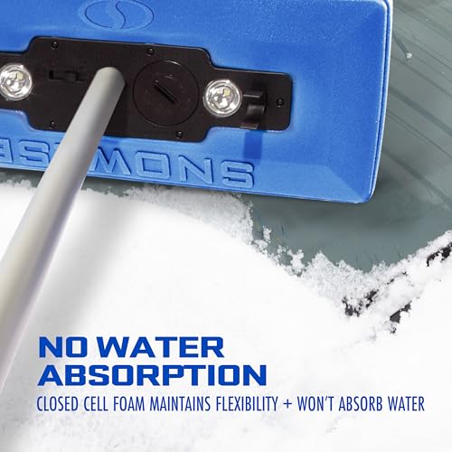 4-in-1 Telescoping Scratch-Free Snow Broom + Ice Scraper with LED Headlights L62799