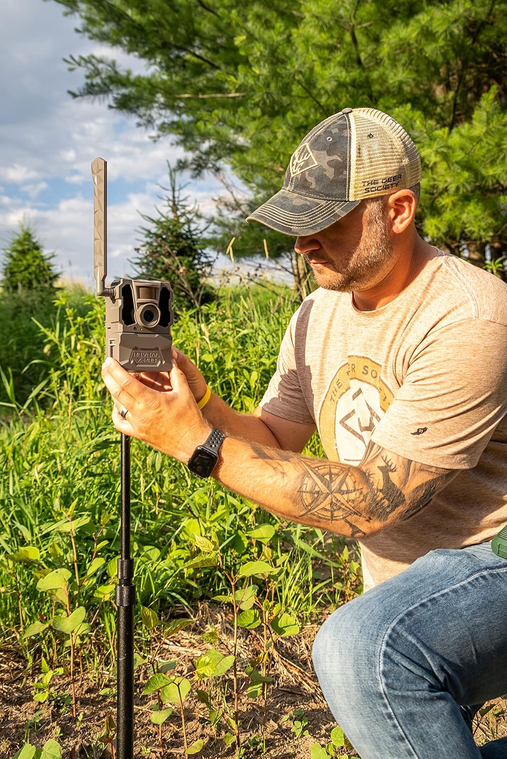 Cellular Trail Camera with No Glow, GPS Tracking, and LCD Screen, 2-Pack with Steel Straps I21640