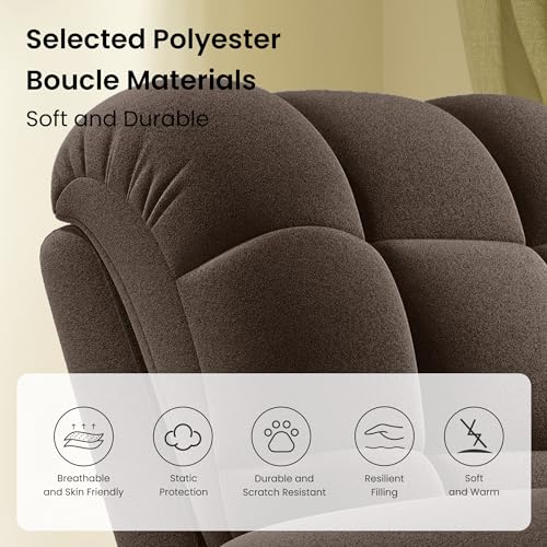 Power Recliner Chair for Adults, Adjustable Electric Lift, USB Port, Beige White E472068