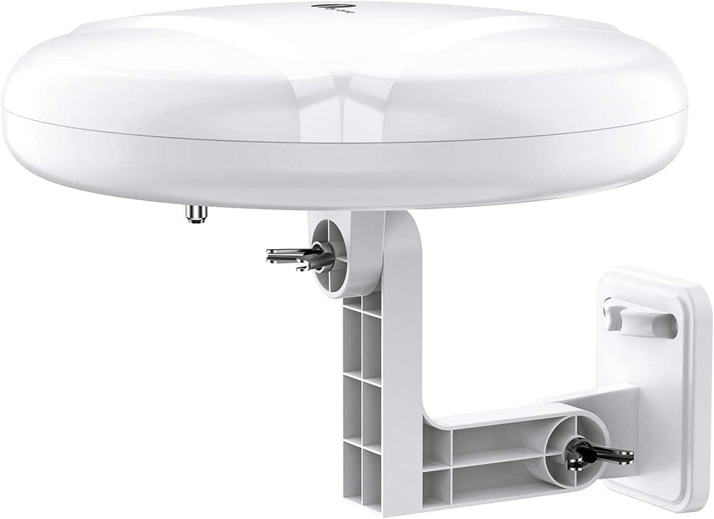 HDTV Antenna - 1byone 360° Omni-Directional Reception Amplified Outdoor TV Antenna Long Range for Indoor,Outdoor,RV,Attic Support 4K 1080P UHF VHF Free HDTV Channels