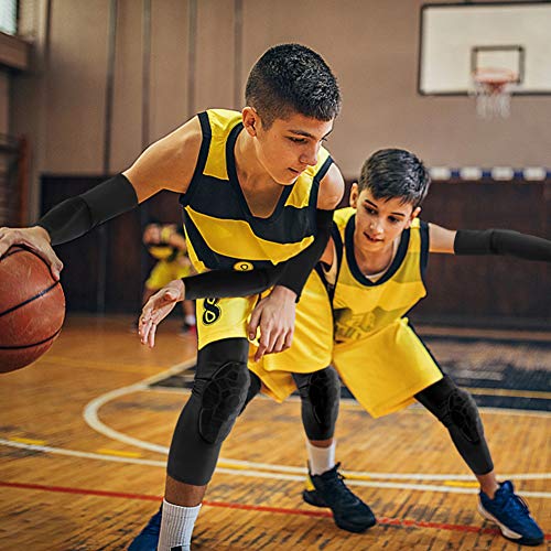 Kids Youth Sports Honeycomb Compression Knee Pad Elbow Guards Protective Gear Z875