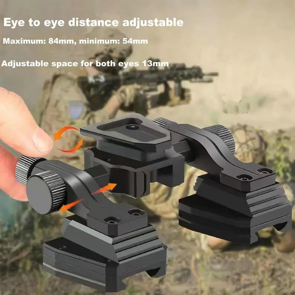 Dual Tube Night Vision Goggle/Binocular Night Vision Goggles for Adults, NVG10++ Helmet Night Vision Binocular with 4 Color and 4X Magnification, 40° View, Detection Range 0.6-980 Ft (NVG Mount)