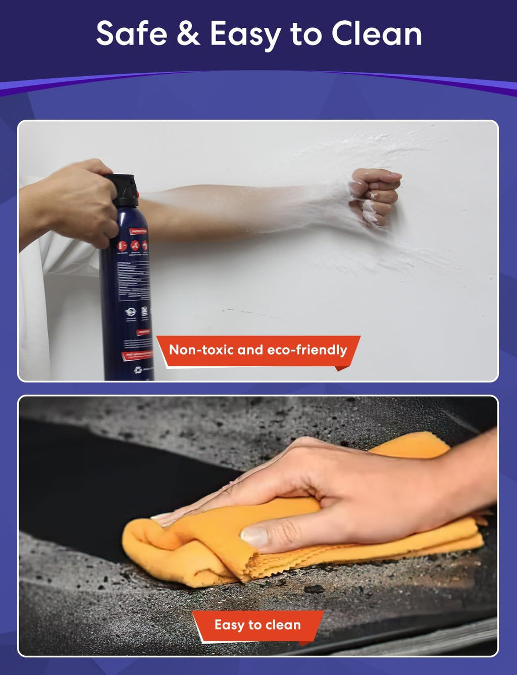 Fire Extinguisher Spray for Home, Kitchen, Car, Garage, 2-Pack R3621