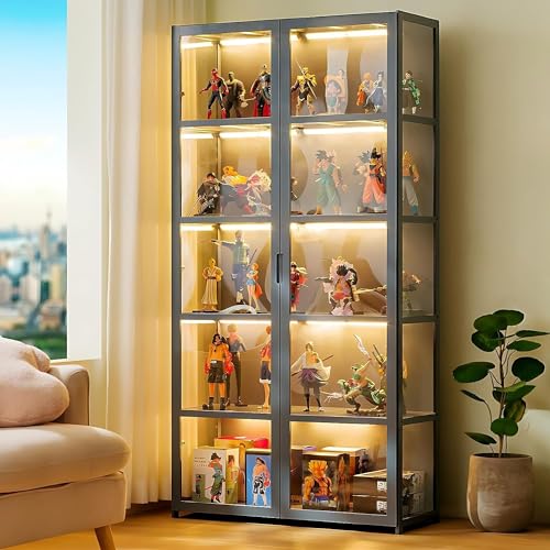 5-Tier Curio Display Cabinet with Acrylic Door, Collectibles Organizer Rack G844908