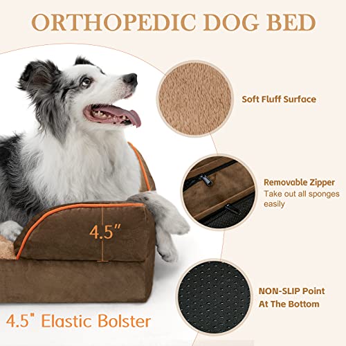 Orthopedic Cooling Dog Bed with Removable Cover for Extra Large Dogs R364433