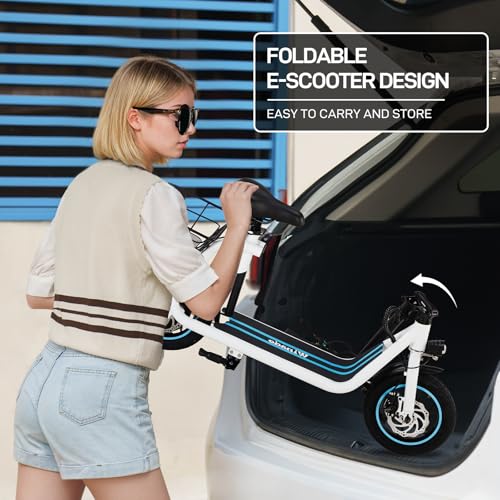 Electric Scooter for Adults, Foldable, 450W Motor, 12" Pneumatic Tire, Dual Disc Brake D9923