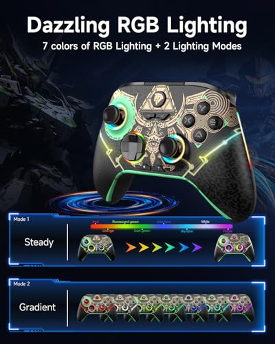 Wireless Bluetooth Controller with Hall Joysticks for PC, Android, Steam and Switch E86358