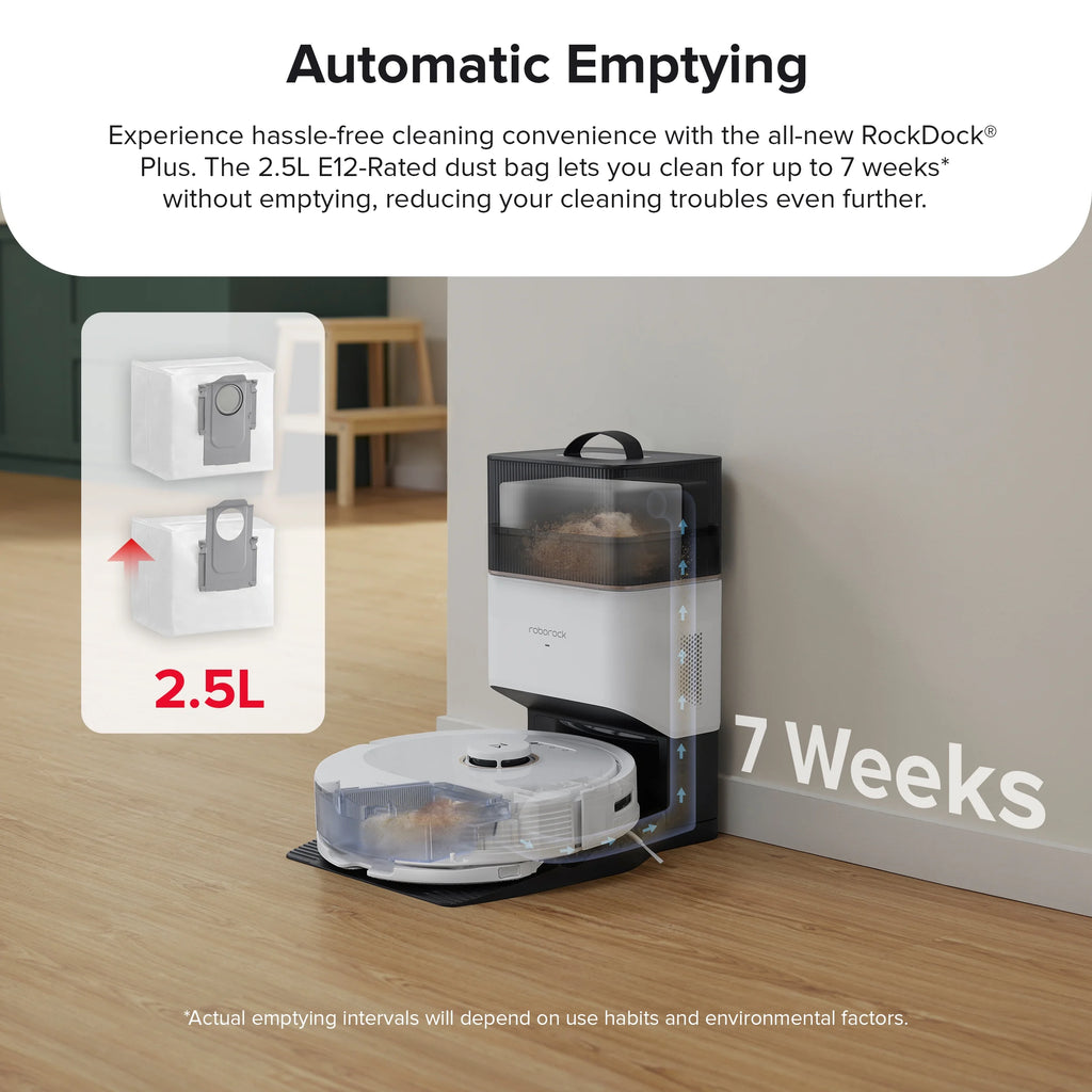Robot Vacuum and Mop with Self-Emptying and LiDAR Navigation T396