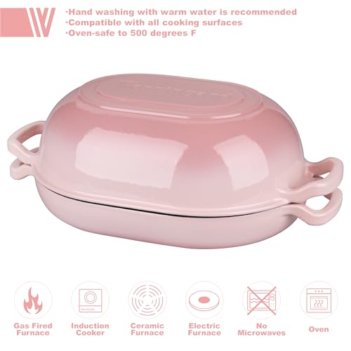 Enameled Cast Iron Dutch Oven with Lid for Bread Baking, 5QT M245