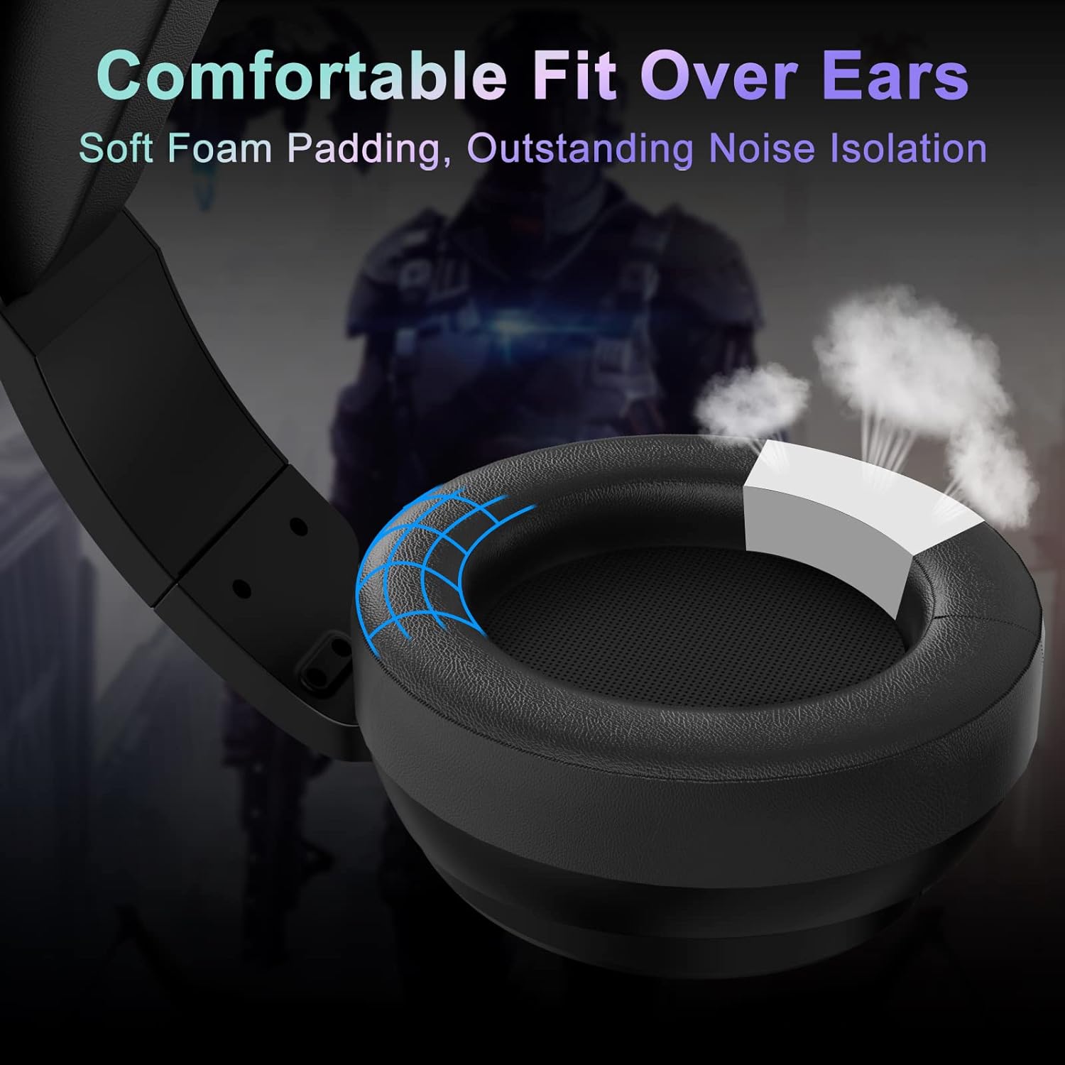 USB Gaming Headset with 7.1 Surround Sound and Noise Cancelling Mic F3226