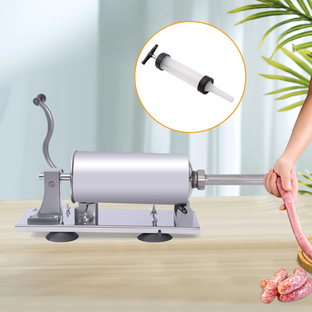 Manual Horizontal Sausage Maker Stainless Steel Meat Filling Machine F852619