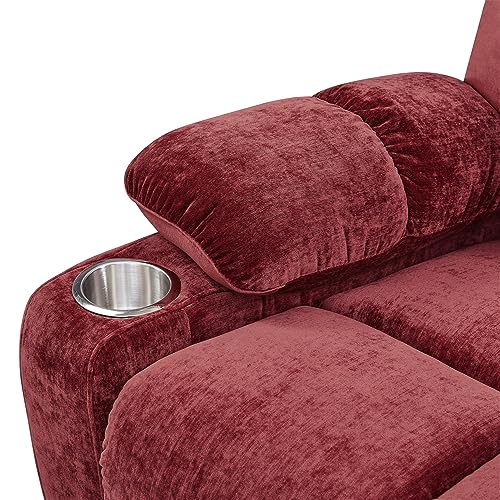 Power Lift Recliner Chair with Massage and Heat for Elderly, Dual Motor, Red A424100