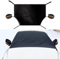 1 PC Car Snow Cover, 84.64" x 49.21" Windshield Cover,Ice Guard, Block UV Protective Guard, Automotive Ice Guard, Windshield Sun Shade, Universal for Most Cars, SUVs, Trucks (Black)