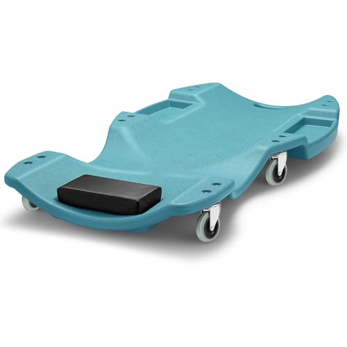 Low Profile Automotive Creeper with Padded Headrest, Red U80837