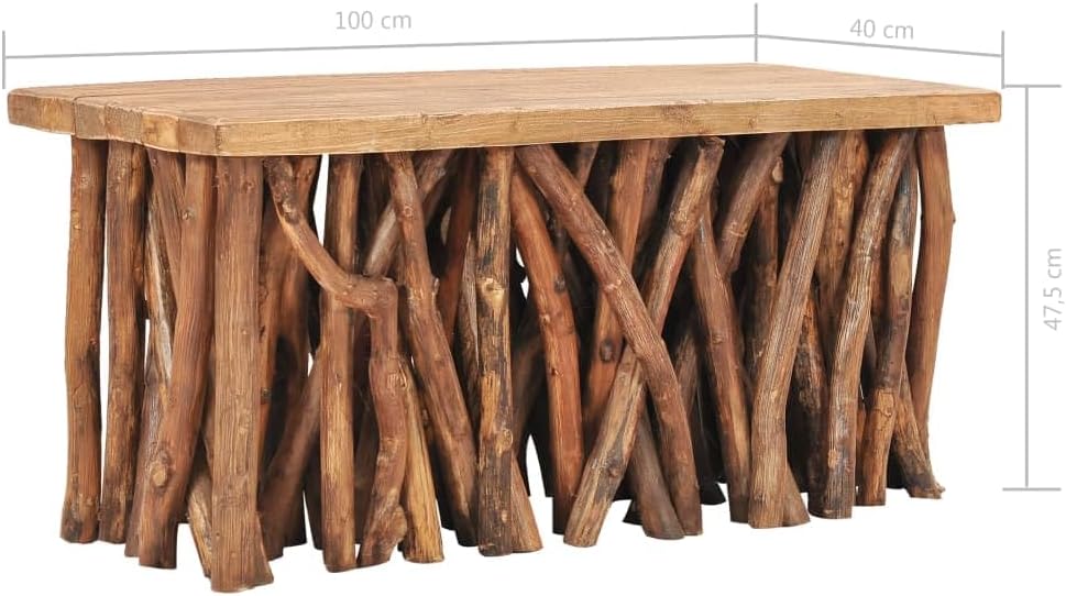 Solid Reclaimed Wood Coffee Table with Rustic Design R3988