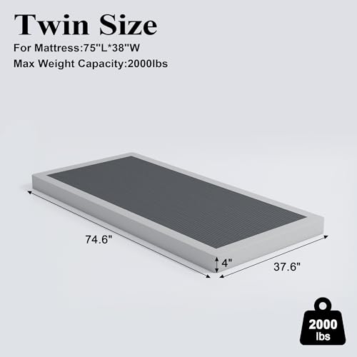 Full Size Metal Box Spring for Bed, Heavy Duty Mattress Foundation F782