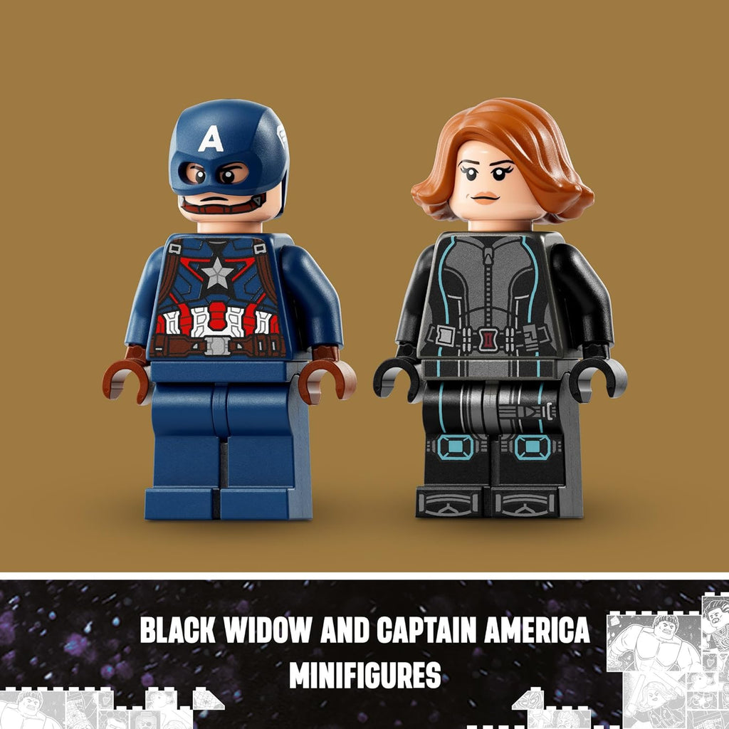 Black Widow & Captain America Motorcycles Building Toy for Kids Ages 6-8 X42574