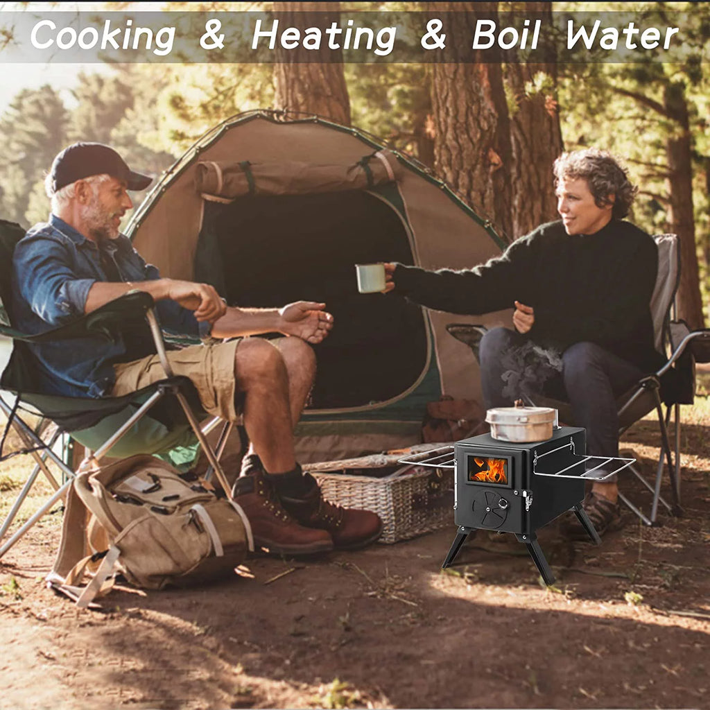 Portable Steel Camping Stove with Pipe for Outdoor Cooking R6869