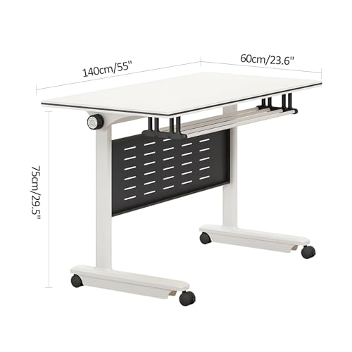 Mobile Folding Conference Table with Wheels for Office Meeting Room C796430