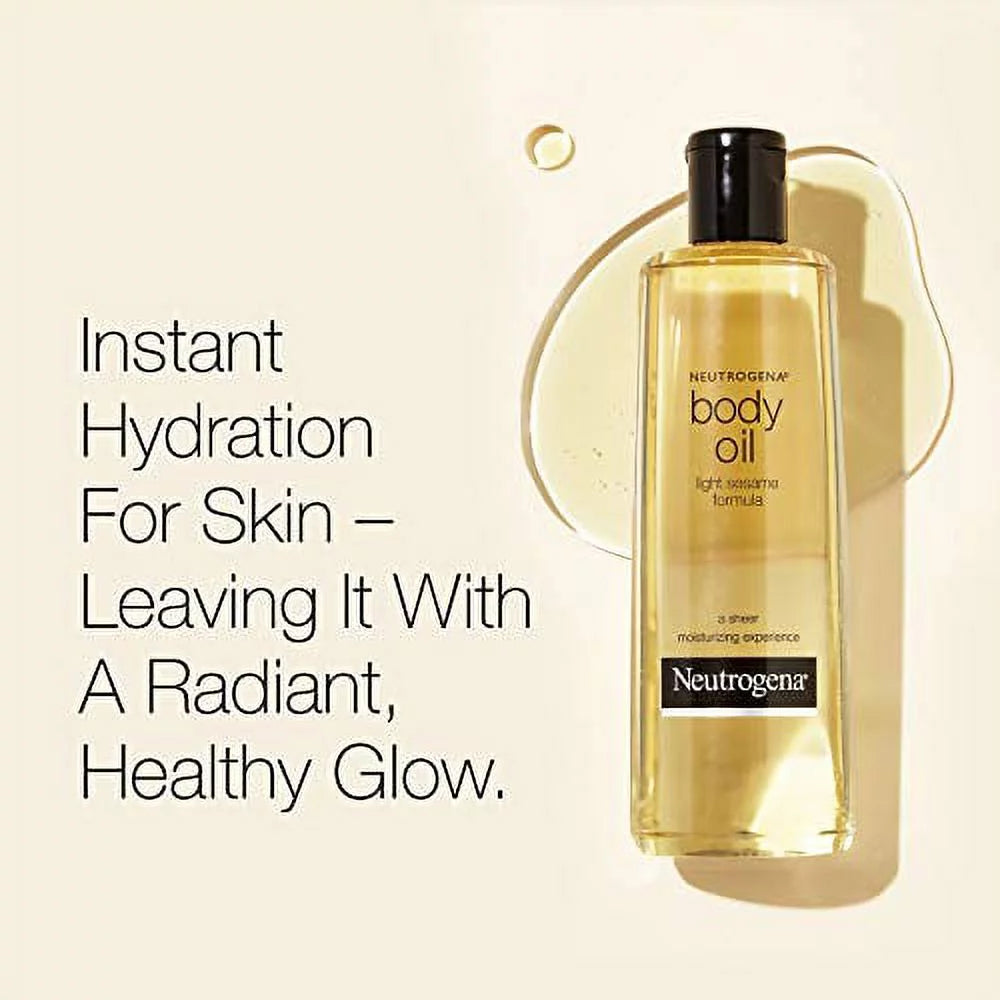 Light Sesame Body Oil for Dry Skin, Hydrating Massage Oil, 16 fl oz C543399