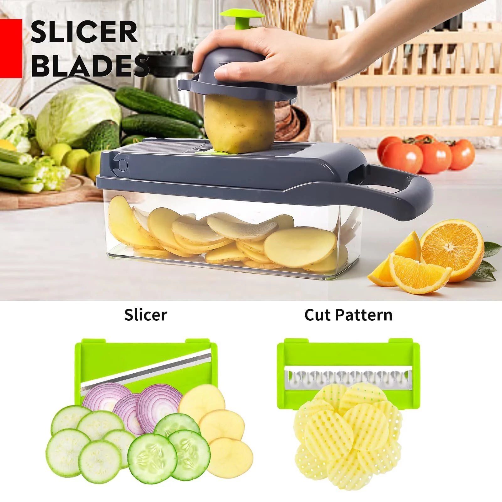12 in 1 Vegetable Chopper with Container D39269