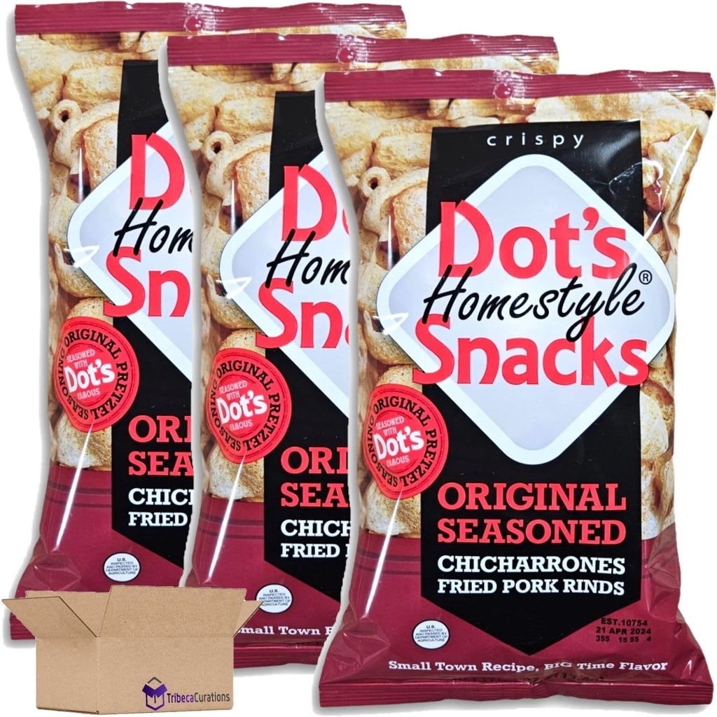 Original Seasoned Fried Pork Rinds, 4 Ounce Bag, Pack of 3 V6244