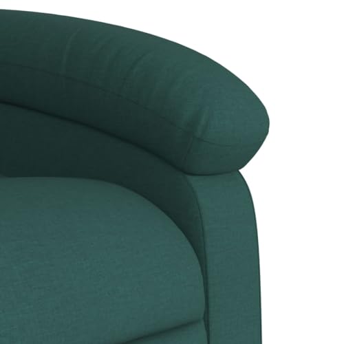 Recliner Chair Dark Green Fabric with Manual Adjustment X315