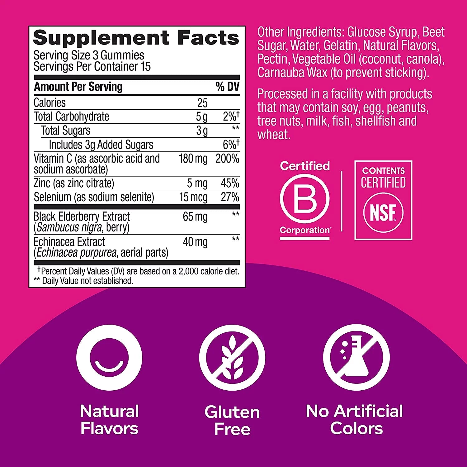 Active Immunity Elderberry Gummies, Berry Flavor, 45 Count A478