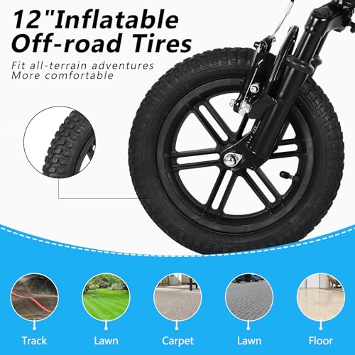 Kids Electric Balance Bike, 100W, 3 Speed Modes, 12" Tire H4235