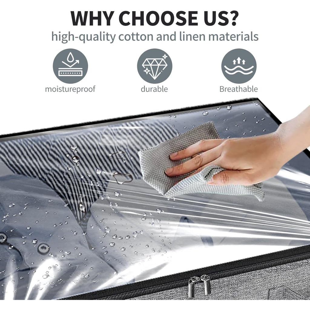 Under bed storage containers with transparent window, low profile, 5 pack D131666