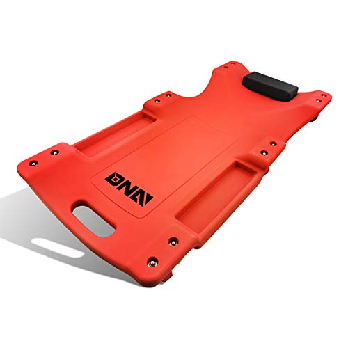 Low Profile Automotive Creeper with Padded Headrest, Red U80837