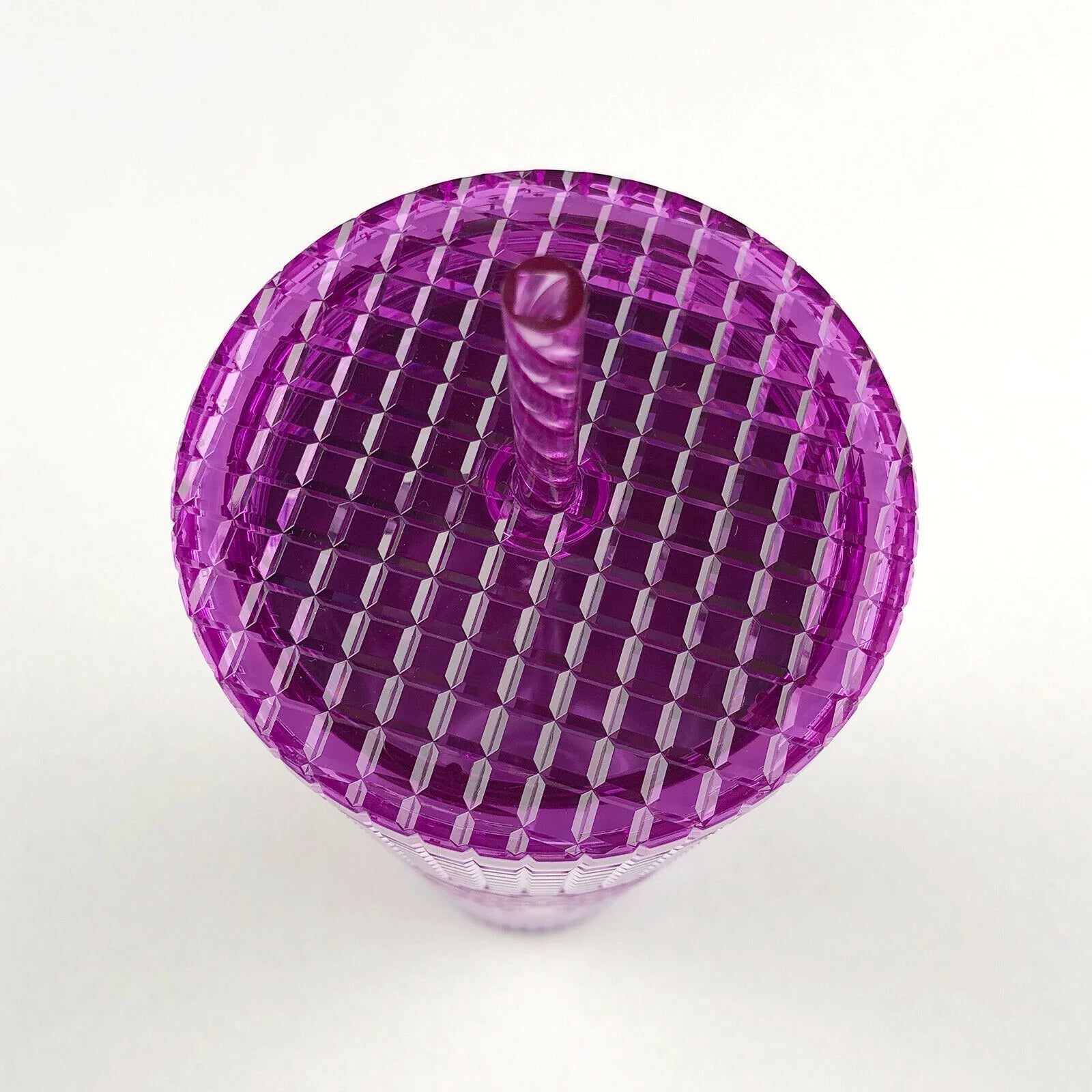 24oz Pink Purple Grid Cold Tumbler P4455