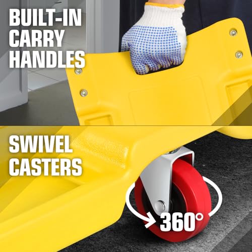 Low Profile Automotive Creeper with Padded Headrest, Red U80837