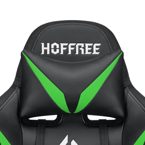 Ergonomic Gaming Chair with Massage, Bluetooth Speakers, LED Lights and Footrest I539040