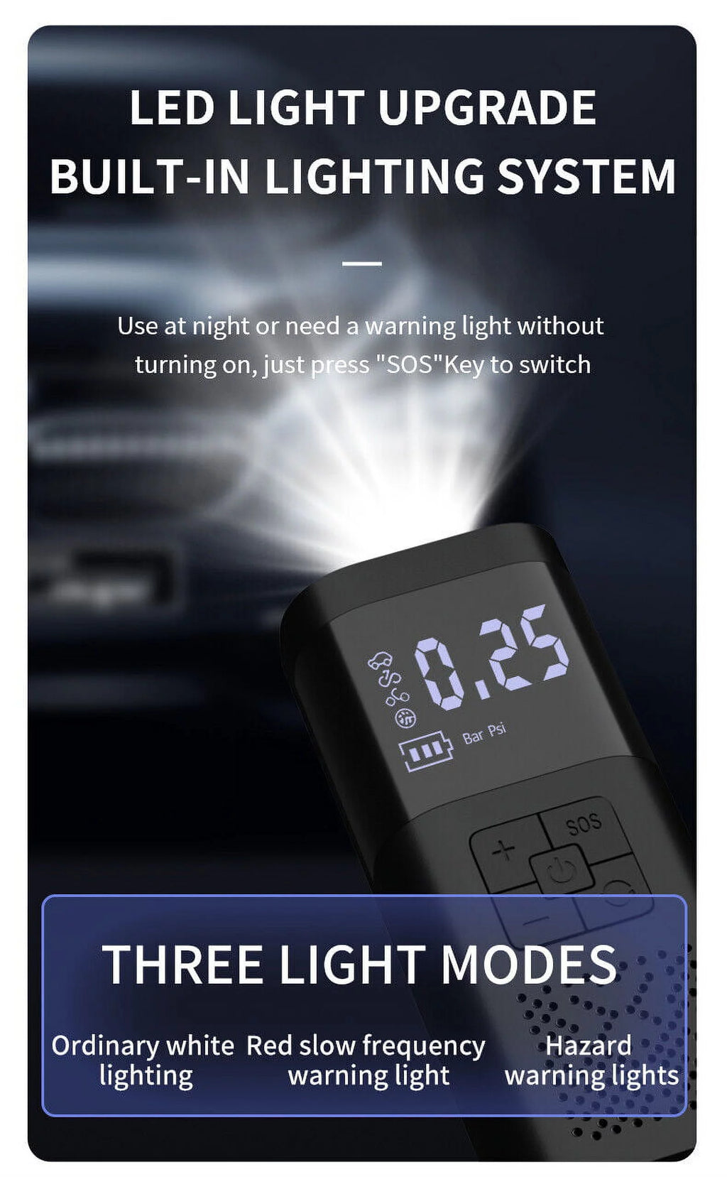 Portable 150PSI Digital Tire Inflator with LCD Air Pump Z589