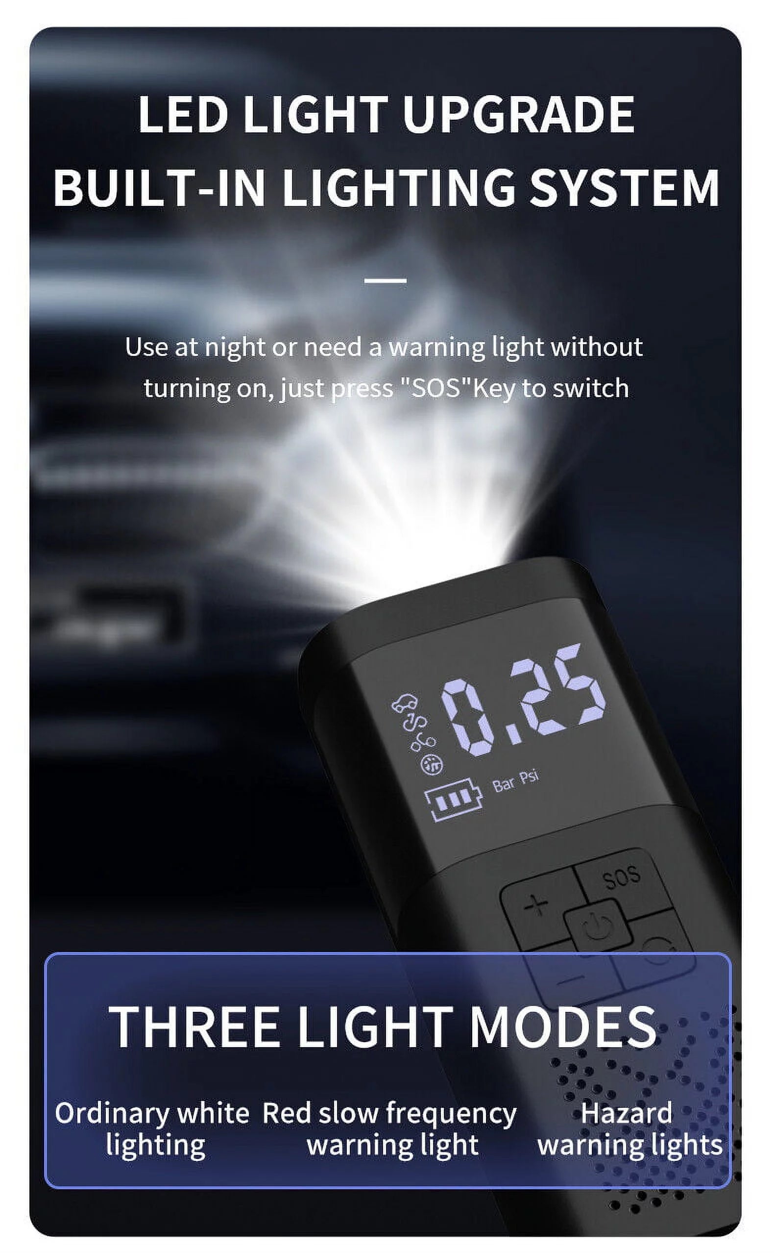 Portable 150PSI Digital Tire Inflator with LCD Air Pump Z589