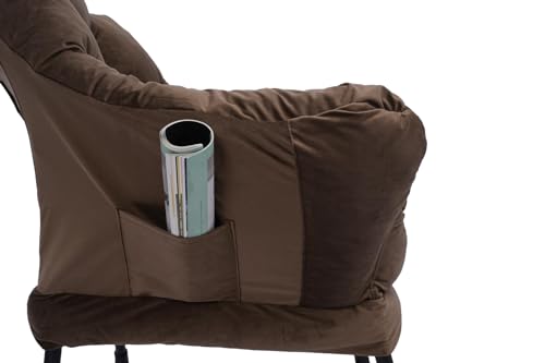 Modern Lounge Chair with Ottoman and Side Pocket S232171