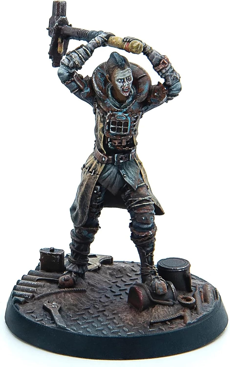 Fallout Wasteland Warfare Raiders The Forged 6 Unpainted Resin Miniatures with Scenic Bases 32MM Scale P915